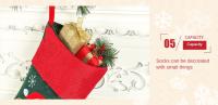 Gruesas Medias De Navidad Coloridas Con Bordado De Santa Claus Bolsas De Regalo De Navidad Decoraciones Colgantes - details 7