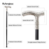 Bastón De Moda Con Relieve De Cabeza De Águila Blanca Y Flor Totem 93cm Punta De Goma Material De Eje De Acero Para Actividades Al Aire Libre - details 2