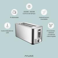 MyWave MWTOS-LDI Tostador Largo Doble Ranura Inox - details 1
