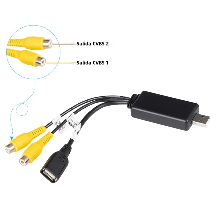 Adaptador De Video USB Para Android Sistema a RCA Salida De Multimedia Para Radio Del Coche Conecta Monitor De Asiento Trasero - 1