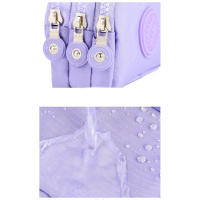 Monedero Grande De Capacidad Para Mujer En Nylon Resistente Al Agua Con Tres Capas Monedero Coreano Nuevo De Oxford Portátil - details 5