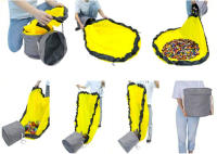 KRUZZEL Bolsa organizadora de juguetes con manta de juego integrada, almacenamiento rápido y práctico, ideal para piezas pequeñas, bloques de construcción y muñecos, diseño portátil y plegable, medidas 150 cm de diámetro - details 2