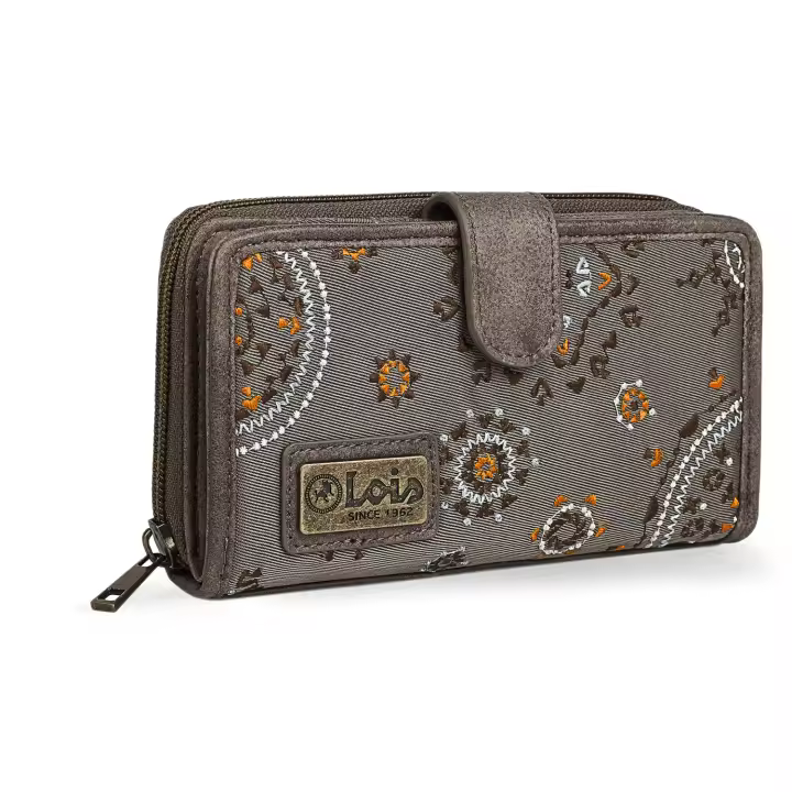 Lois - Carteras De Mujer De Marca - Eco Piel Monedero Mujer Con Compartimentos Y Cierre Central De Cremallera - Cartera Mujer Asa Adicional - Monedero Mujer Grande 304416 - 1