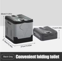 Outdoor camping toilet Folding car toilet Portable deodorant curing agent toilet Car emergency self-driving equipment - details 4
