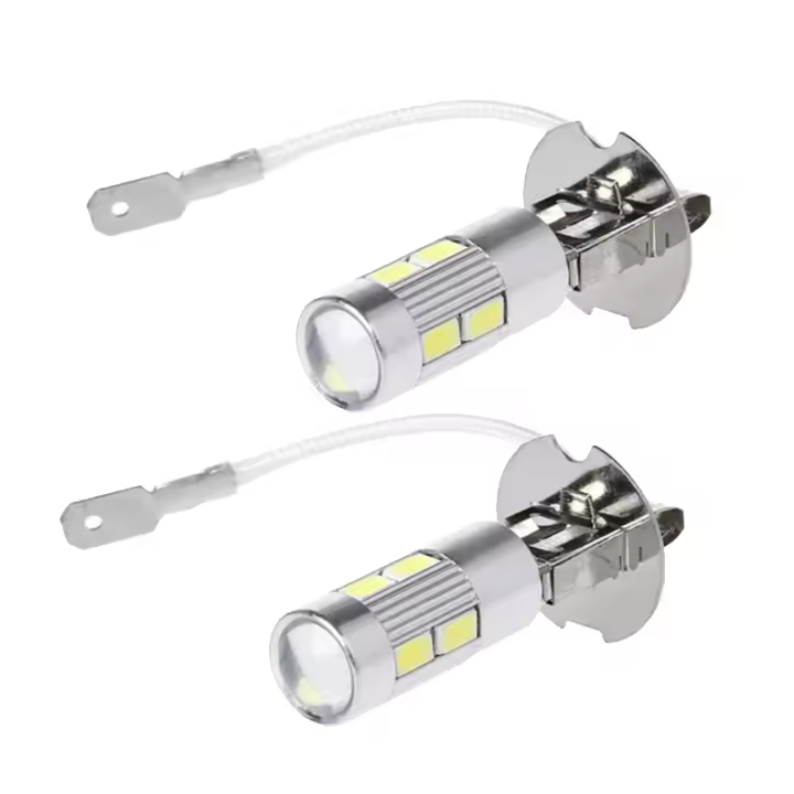 2PCS Lámparas LED H3 10SMD 5630 Para Luces De Niebla 12V Bombilla De Coche Para Luz Diurna Automática - 1
