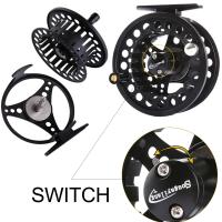 Carrete De Pesca Al Fly Sougayilang CNC Machined Aluminio Cuerpo Acero Inoxidable Eje Principal Knob Antideslizante 5/6 Pesca - details 7