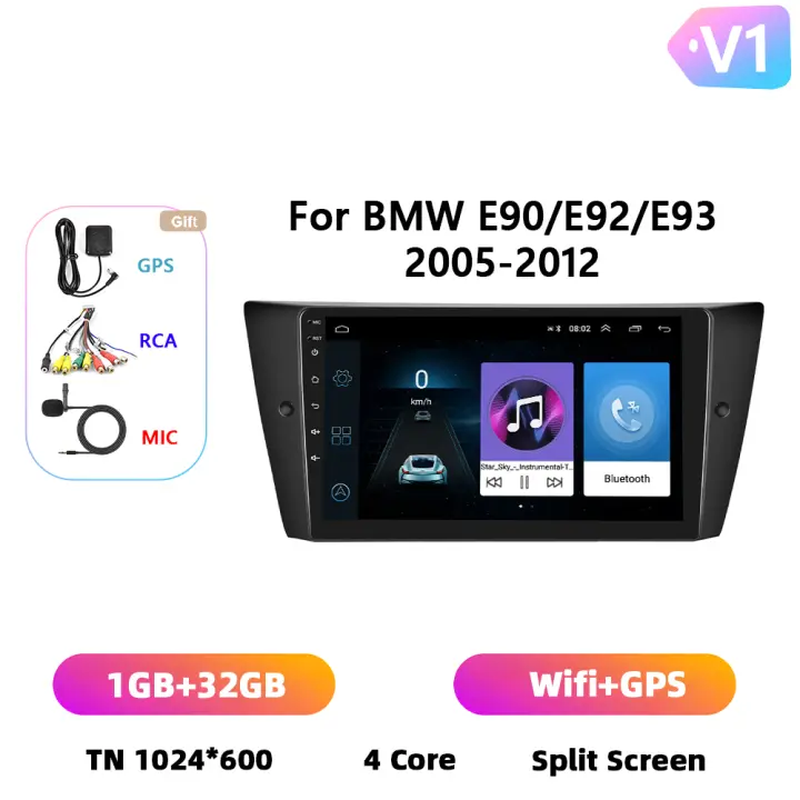 Podofo Radio de coche Android 2 Din para BMW E90 E92 E93 2005 2006 2007 2010 2011 2012 Carplay 8+128GB AI Voice WIFI+4G DSP GPS Navegación Multimedia Reproductor de Video - 1
