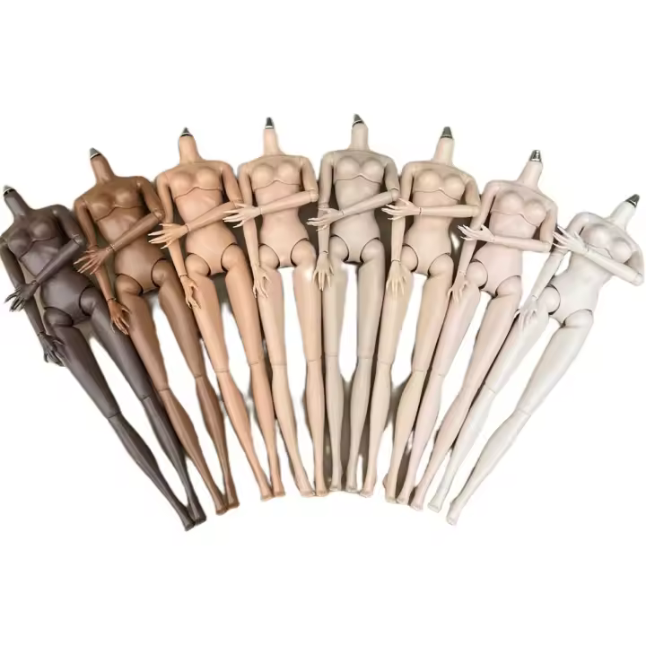 Nueva Muñeca LULY De 29CM Con Cuerpo Original De Alta Calidad En 8 Tonos De Piel Opcionalmente Marrón O Blanco Reemplazo Para Cabezas FR/IT Para Niñas De 14 Años Y Más - 1