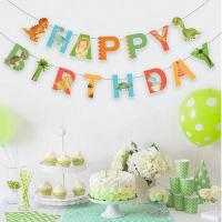 Guirnalda De Feliz Cumpleaños Con Dinosaurios Decoración De Fiesta Infantil Con Globos Roar Dino Y Animales Del Árbol De Safari Tamaño 1er Cumpleaños - details 27