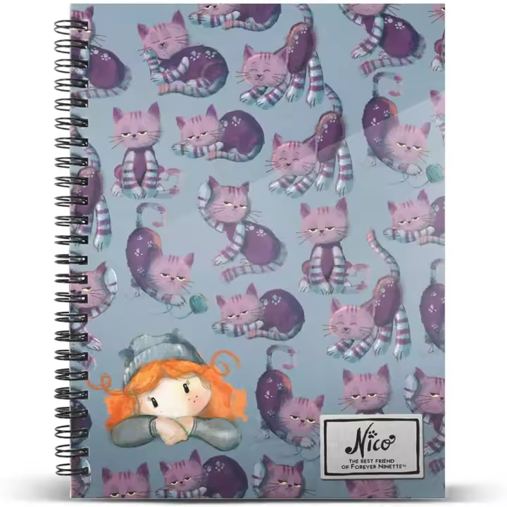 Ninette Karactermania Cuaderno Morado Estampado A4 Junior Original - 1