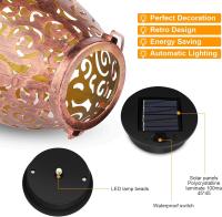 Solar Lantern,  Outdoor Metal Garden Solar Light IP65 Waterproof, Outdoor Hanging Solar Lantern Lamp for Garden Patio Courtyard Outdoor Decorative - details 3