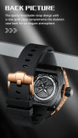 Reloj Mecánico Para Hombre LIGE Diseño Skeleton Acero Inoxidable Cristal De Zafiro Resistente Al Agua Con Display Sin Números Corona a Prueba De Agua - details 14