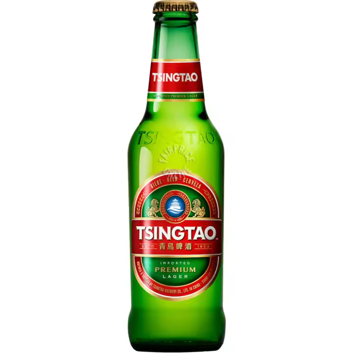 6 uds x Tsingtao 33Cl cerveza rubia China estilo pils / pilsen - 1