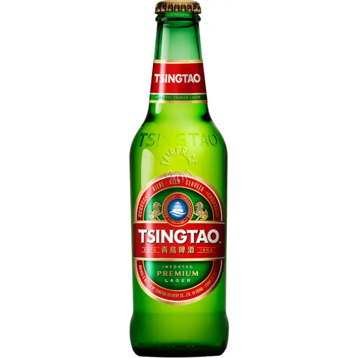 6 uds x Tsingtao 33Cl cerveza rubia China estilo pils / pilsen - 1