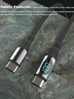 Cable USB C a C Tipo C Para Carga Rápida 100W Con Pantalla Digital 7A Compatible Con HUAWEI Xiaomi Macbook iPad Cable De Datos - details 6