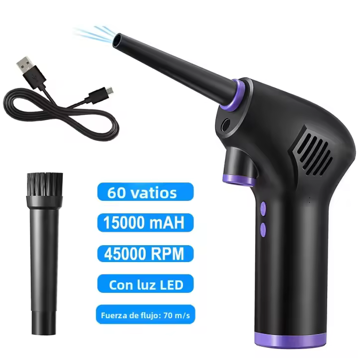 Duster De Aire Sin Cable Con Gran Capacidad Portátil Para Limpiar Teclados Eléctricos 15000mAH Recargable Limpiador De Polvo Con Aire Comprimido - 1