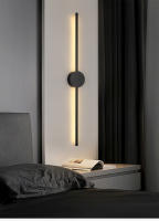 Lámpara De Pared Moderna LED Negra En Forma De I Iluminación Interior Para Dormitorio Sala De Estar Pasillo Decoración De Hogar Incluye Bombillas - details 1