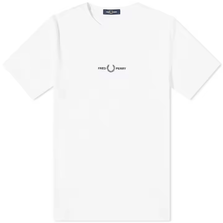 Fred Perry Embroidered Logo T-Shirt White - 1