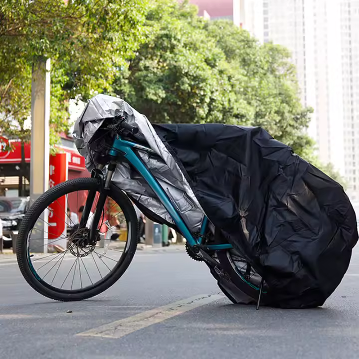 Cubierta Para Bicicleta 210D Oxford Impermeable Y Anti-UV Para Almacenamiento Al Aire Libre Cubierta Completa Para Dos Bicicletas - 1