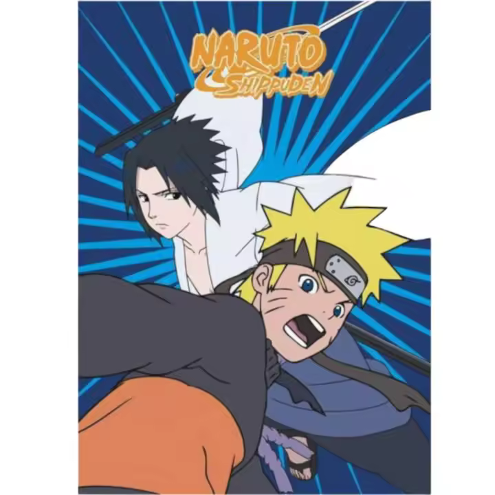 Manta polar de Naruto y Sasuke Naruto Shippuden para sofá - 100x140cm - Aymax regalo para niños - 1
