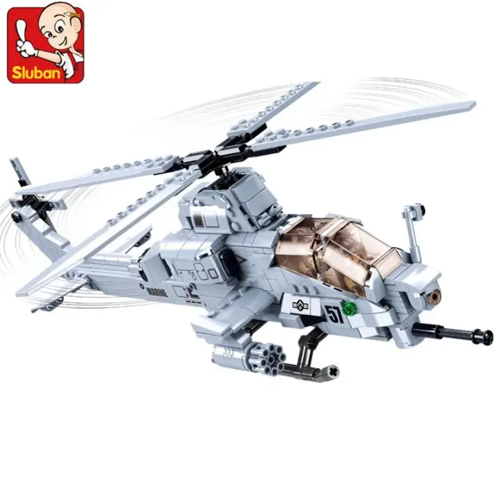 Bloques De Construcción Sluban F/A-18E Helicóptero Armado Militar Serie Super Avión Modelo De Armas Juguetes Para Niños Boys - 1