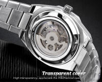 Reloj Automático Casual Forsining Para Hombre Con Diamante 3D Esqueleto Hueco Luminoso Militar Torbillón De Acero Inoxidable - details 7