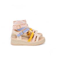 HLUNA - Sandalias de mujer planas con tiras de colores en Efecto Ante - HT309 - bzsj8668 - details 3