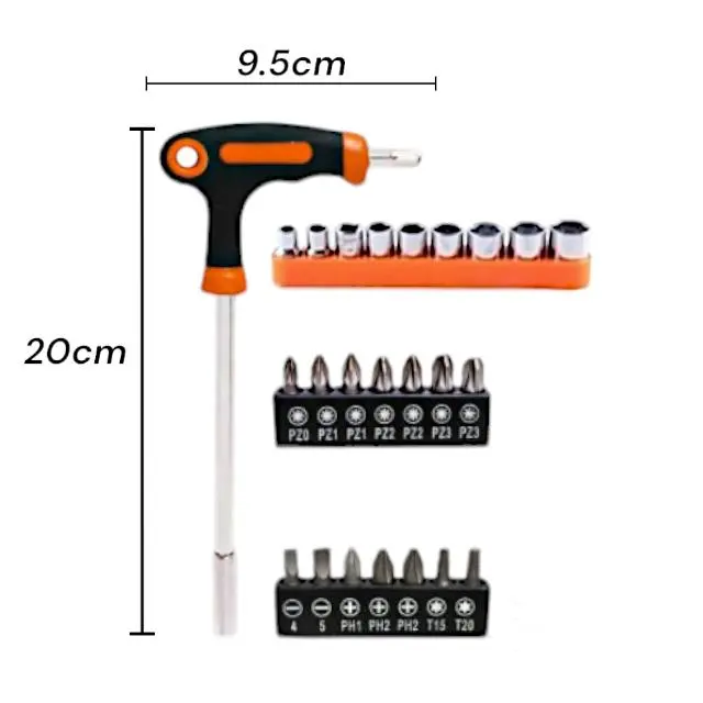 STARTELECTRIC JUEGO DE DESTORNILLADORES DE PRECISIÓN 13PCS/25PCS/28PCS,JUEGO DE HERRAMIENTAS PARA EL HOGAR, KIT DE HERRAMIENTAS PEQUEÑAS, MULTIFUNCIONALES, BÁSICAS, PARA TODOS LOS PROPÓSITOS, KIT DE HERRAMIENTAS PARA CASA Y HOMBRES MARCA ALLPERCOM - 1