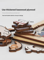 Puzzle De Madera Para Niños Con Animales 50 Gatos Panda Juguete Educativo De Dibujo Cartoon De Juego De Tablero Tangram - details 10