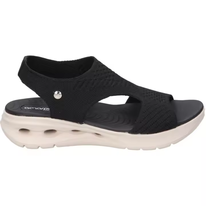 AMARPIES | Sandalias con Plataforma Amarpies para Mujer – Sandalias con en Color Negro – Sandalias sin Cierre – Slip On – Plataforma Media y Cómoda – Estilo Casual – Versátiles y Combinables – Modelo ABZ28655 - 1