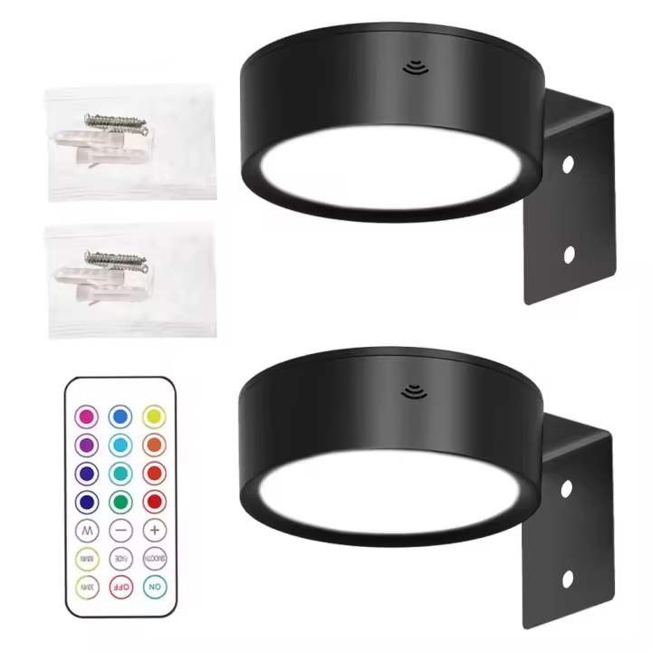 Lámpara De Pared LED Magnética Con Control Remoto Luz De Exposición De Arte RGB De 13 Colores Montaje En Pared Regulable - 1