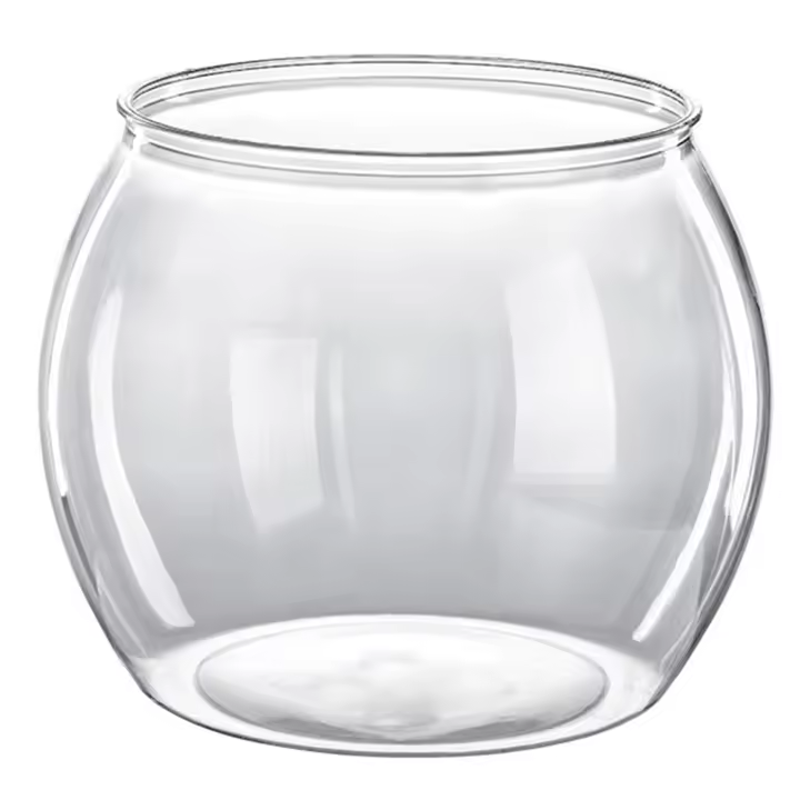 Tanque De Peces De Plástico Transparente Y Fracturante Decoración De Escritorio En Forma De Bola Disponible En Dos Tamaños Sin Borras Multipropósito Para Decoración De Hogar Y Escritorio - 1