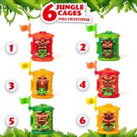 PIRATIX ADVENTURE WORLD Serie Crazy Jungle, Caja con 12 Jungle Cage Que Tiene 1 Jaula, 1 Piratix, 1 Accesorio, 1 Bandera Exclusiva y 1 Tesoro Exclusivo - details 0
