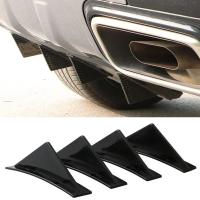 Nuevo 4pcsSpoiler Trasero Modificado En Patrón De Fibra De Carbono Roja Y Negra Para Coche Difusor De Bumper Anti-colisión - details 7
