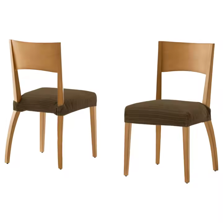 Ilovehome Fundas Sillas chile Comedor, Fundas Sillas Ajustables,Pack de 2 ,Fundas Protectoras para Sillas Elasticas,Funda Asiento Silla Lavables para Comedor - 1