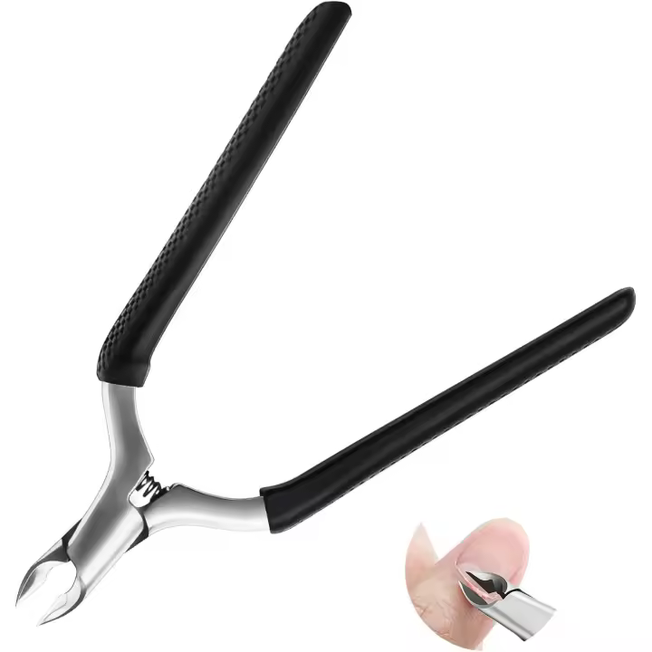 Pinza para cutículas, removedor de cutículas Herramientas profesionales para quitar cutículas de manicura y pedicura Cortaúñas de acero inoxidable Negro - 1