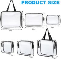 3 PCS Bolsas Portátiles de Maquillaje de PVC para Viajes y baño, Neceser de Maquillaje impermeable y Transparente, Bolsa de Cosmético Organizador Mujer para Almacenaje - details 0