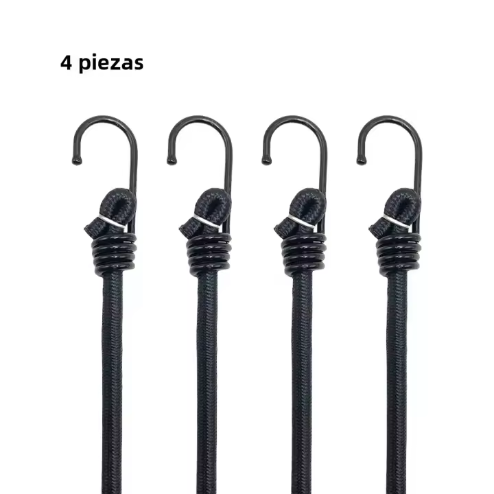 Cordel Elástico Extra Fuerte Para Exteriores 2/4/6 Piezas 100cm/39.37 Pulgadas Bungee Cords Latex Alto Elasticidad Correa Elástica Para Tents - 1