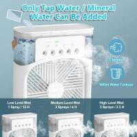 Ventilador Portátil 3 En 1 Con AIr Conditioner LED Y Humidificador Para El Hogar Control Por USB Velocidad Ajustable Modo De Viento Natural - details 8