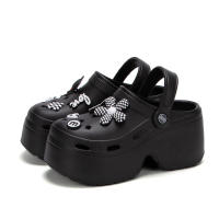 Sandalias De Plataforma Con Tacones Para Mujer Verano 2024 Clogs De Moda Antideslizantes Con Cierre Tobillero Material EVA - details 12