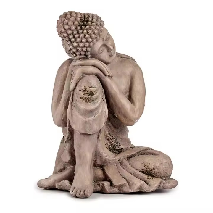 Figura Decorativa para Jardín Ibergarden CC20445 Gris Poliresina 34,5 x 54,5 x 31 cm Buda - 1