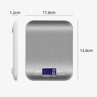 Báscula De Cocina Portátil 5kg/1g En Acero Inoxidable Con Pantalla LCD Retroiluminada Herramienta De Medición Para Alimentos Y Café - details 7