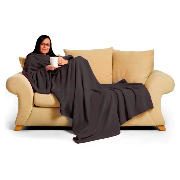 Batamanta | Suave y cálida al Tacto, Muy cómoda y Ligera | Manta para el sofá, Ideal para Regalar | Mantiene el Calor del Cuerpo | Color Negro | Marca RevolutionLine - 1