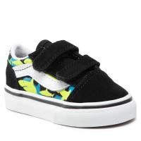 Vans Zapatillas Old Skool Toddler Glow Sharks para niños con cierre velcro - Sneakers Vans para niños y niñas con cierre velcro adherente - details 4