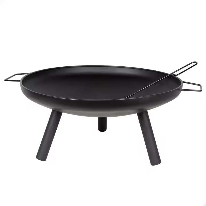 Brasero exterior Portátil Aktive, con atizador, de hierro resistente, Ø59x72,5x28cm - 1