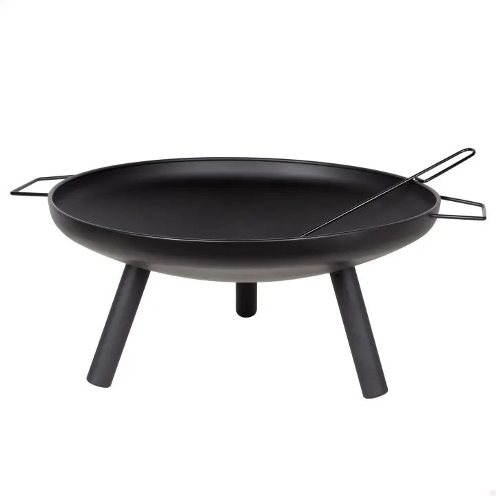 Brasero exterior Portátil Aktive, con atizador, de hierro resistente, Ø59x72,5x28cm - 1