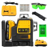 3D 360 Grado Vertical 12 Líneas Nivel Láser Horizontal Luz Verde Medidor de Nivel Set Herramientas de topografía al aire libre Para 12V Litio Batte - details 1