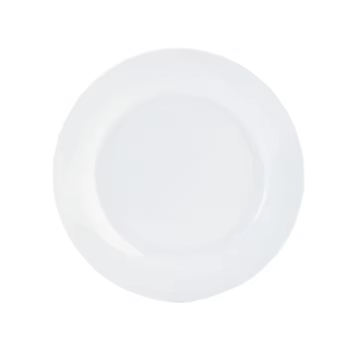 QUID BASIC Plato Llano Porcelana 27CM Blanco Brillo Blancura y resistencia para el día a día Apilable - 1
