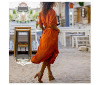 Vestido Largo Casual De Mujer Jocoo Jolee Otoño Invierno Con Botones Y Abertura Lateral Manga Larga Midi Suelto A-Line - details 11