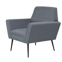 vidaXL Sillón de acero y tela Marrón, Gris claro, Sillon Dormitorio Sillon Comodos Silla Relax Sillón Sofá - details 0